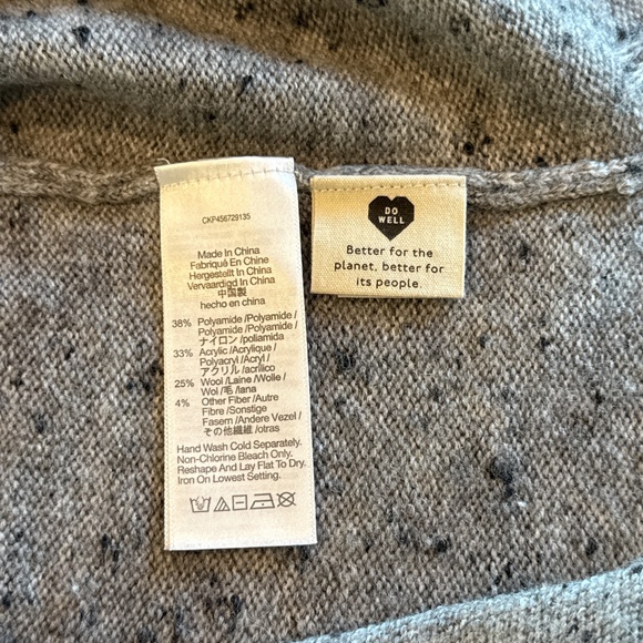 Madewell Donegal Whitworth Mockneck Sweater – Graphite – Size M – NWT - Picture 4 of 6